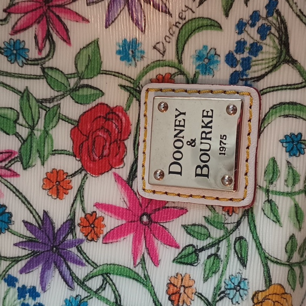 Dooney And Bourke Botanical Handbag Y2K Rainbow Zipper - Picture 5 of 11